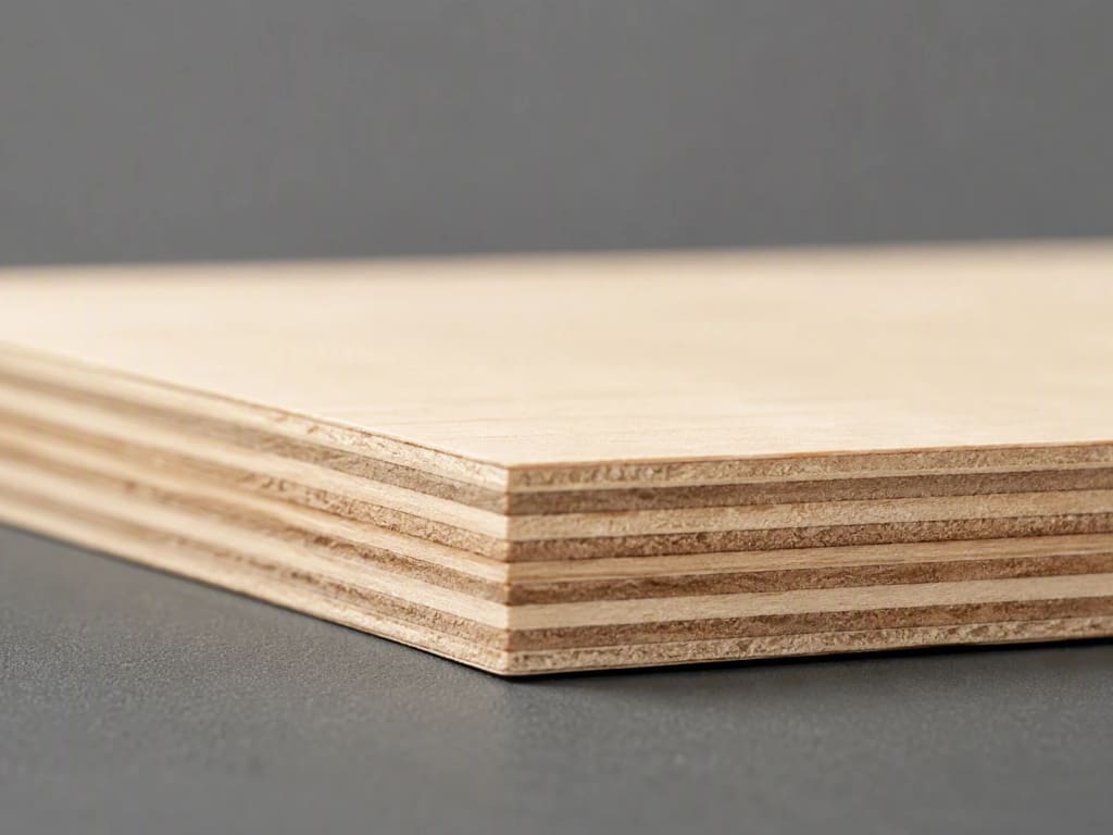 Plywood — machined edge and face detail